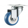 small pu pvc wheels double ball bearing swivel with plate furniture caster