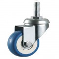 small pu pvc wheels double ball bearing wheels with thread caster