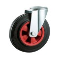 3"/4"/5"/6"/8" zhongshan industrial rubber caster wheel swivel bolt hole wheel,plastic rim,roller bearing