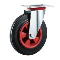 3"/4"/5"/6"/8" industrial rubber caster wheel swivel,plastic rim,roller bearing