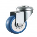 small pu pvc wheels double ball bearing wheels with bolt hole caster