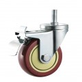3"/4"/5" ball bearing caster furniture wheel with stopper with thread
