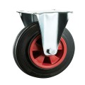 3"/4"/5"/6"/8" industrial rubber caster wheel fixed,plastic rim,roller bearing