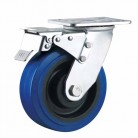 N846DB heavy duty elastic rubber swivel caster with brake