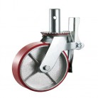 6x2 8x2 scaffolding castor cast iron pu wheel with central lock
